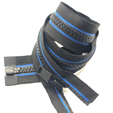 Large Plastic Bag Zipper Baby Clothes with Y Shape Teeth and Stripe Nylon Tape