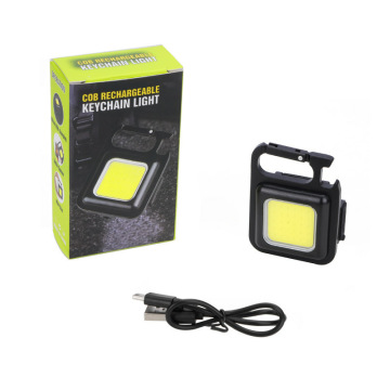 USB Rechargeable LED Work Light: Portable, Multi-Functional with Magnetic Base, Clip, and Carabiner Keychain Attachment
