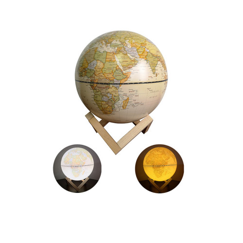 20cm Antique Globe Illuminated World Map Globe