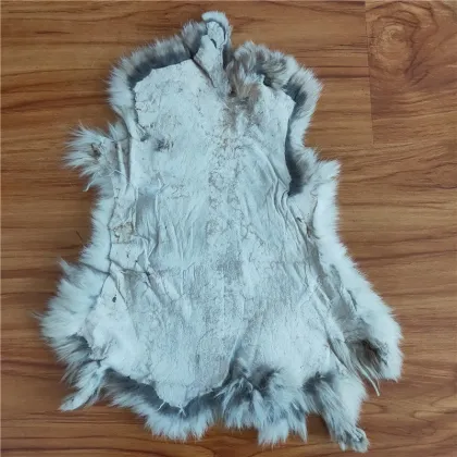 natural color super soft tanned wild rabbit skins