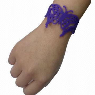 Silicone rubber bands bracelets with various colors are accepted