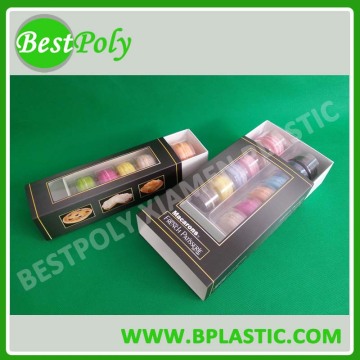 Beautiful box for macaron ,macaron packaging box with window retail for sale