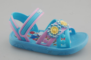 Beautiful Girl's strap sandal,PVC flower strap sandal,little kid strap sandal