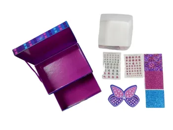 two layers box including glitter stickers