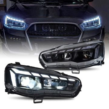 HCMOTIONZ LED Headlight for Mitsubishi Lancer 2008-2017 Animation DRL Dynamic Signal