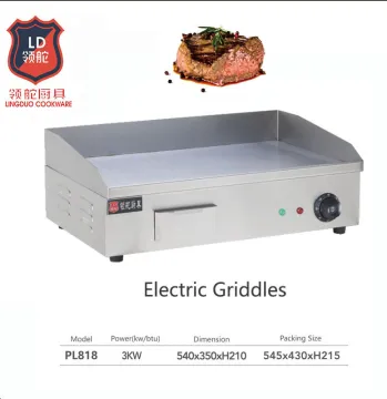 Restaurant Kitchen Equipment Stainless Steel Table top commercial electric griddle for grill meat fast food supply