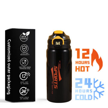 Stainless Steel Thermos Cup - Portable Sports Water Bottle for Hiking and Travel