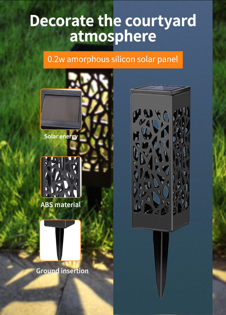Ground plug solar garden light