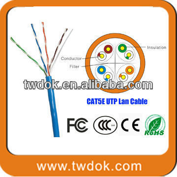 Best seller pass fluke test of 305m utp indoor cat5e lan cable