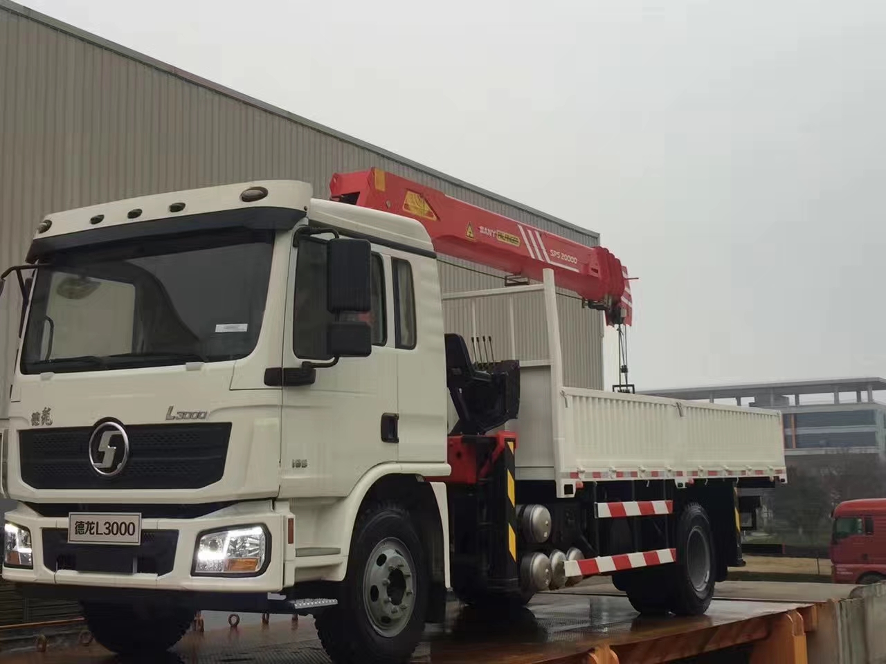 2 axles 190hp Shacman crane transport truck
