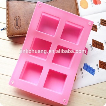 Wholesale Handmade DIY 6 Cavities Silicone Soap Mold/Silicone Soap Mould