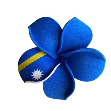 3 1/2" Customized Foam Flower Hair Pick Nauru
