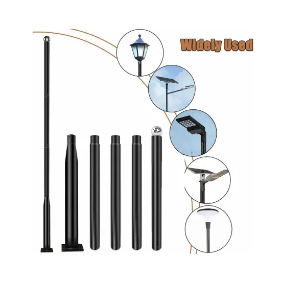 Outdoor Solar Lighting: Pole-Mounted Garden and Street Lights in 3m, 4m, 5m, and 6m Sizes