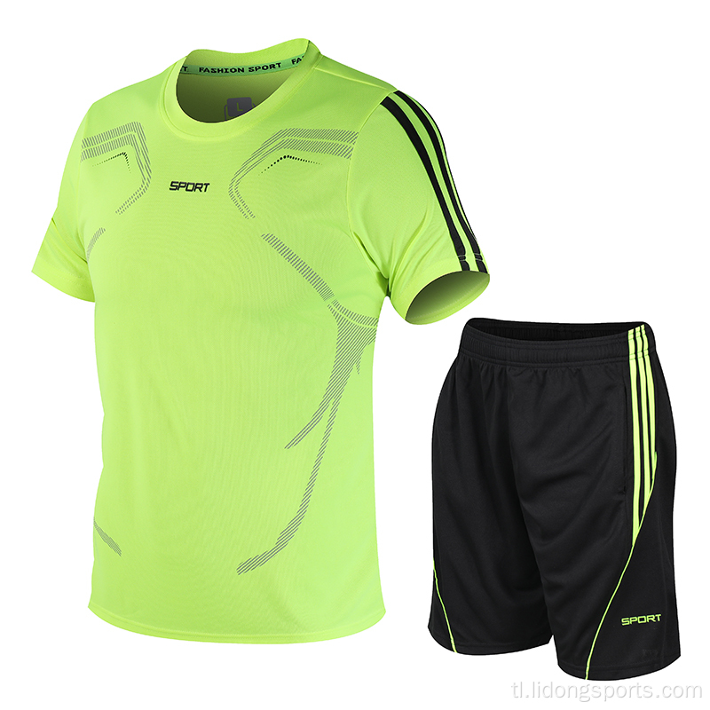 Asul at puting sublimation soccer team training wear