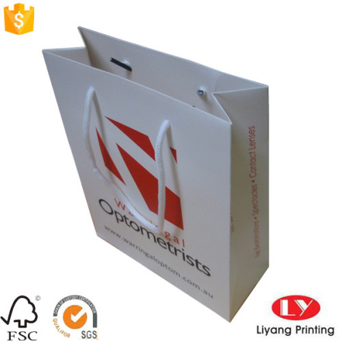 Hot Customized White Paper Packaging Bag with Handle