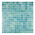 Teal Watercolor Glass Mosaic