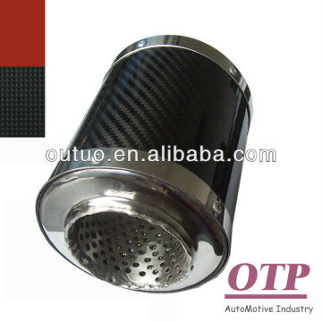Exhaust Stainless Steel Silencer with Carbon Fiber Cover