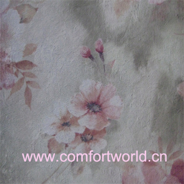100% Nylon Printed Flocking Fabric With T  C Backing