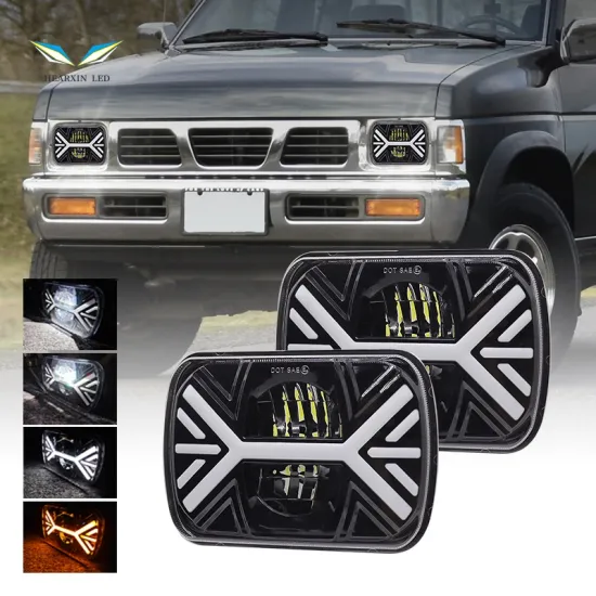 7" Waterproof LED Headlights for Trucks and Offroad Vehicles - DRL, Angel Eye, Turn Signal, High/Low Beam