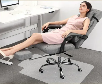 Thick PVC Transparent Floor Chair Mat for Hard Floors - 75x120 cm
