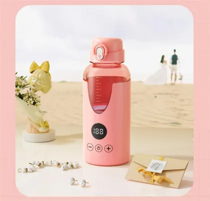 USB Charged Wireless Portable Thermos Baby Milk Bottle Warmer