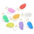 Mignon coloré Mini oiseau perles breloques dos plat décor à la main Slime remplissage téléphone coquille ornements bricolage Art artisanat