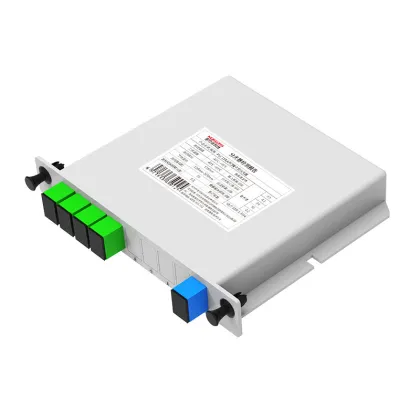 1/4 Insert Card Cassette PLC Fiber Optic Splitter SC/APC/UPC ABS