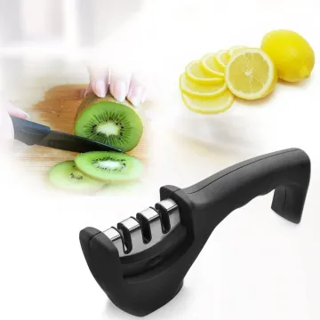 Professional 4-in-1 Kitchen Knife Accessories: High-Quality Handheld Knife Sharpening Tool with 3-Section Sharpener