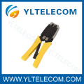 Profesional Conector Modular RJ45 de herramienta que prensa de acero prensado con trinquete