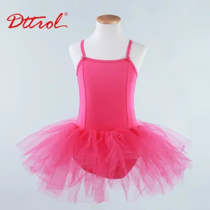 New Style children camisole girls gymnastics leotards with ballet tutu dress skirt D031009