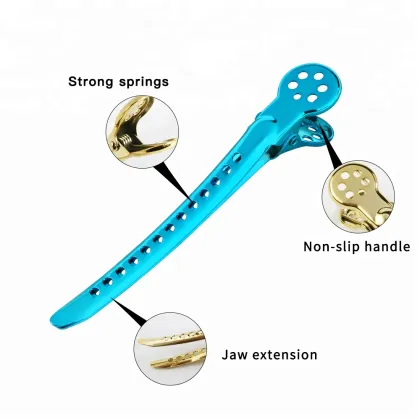 Professional Private Label Non-Slip Duckbill Metal Hair Cutting Clips for Salons