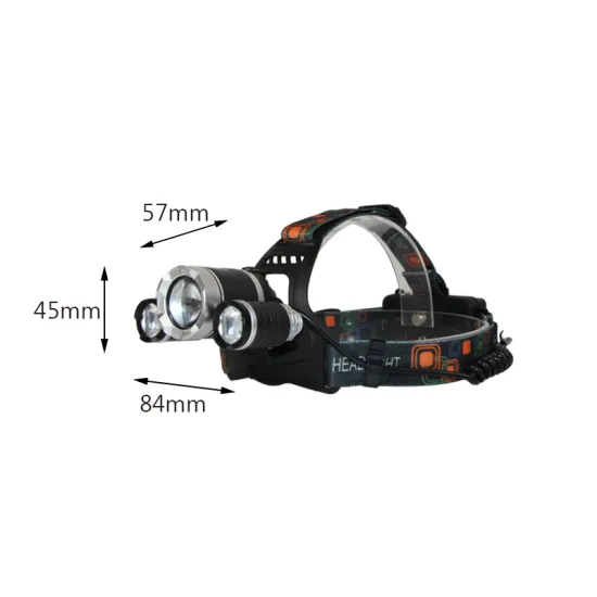 Outdoor High Power 3 T6 LED Rechargeable Headlamp