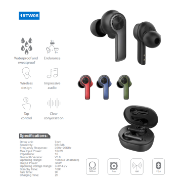 True Wireless Bluetooth In Ear Earbuds With Super bass Speaker