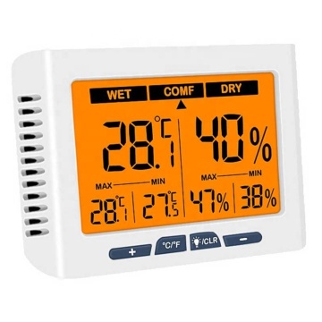 ROKTOOLS Thermometer Hygrometer - Home Humidity and Temperature Gauge with ABS Backlight