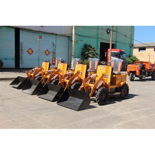 Small front end loader with backhoe