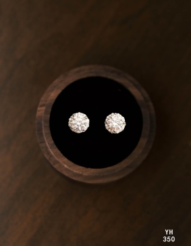 Crystal Dewdrop Dainty Sterling Silver Stud Earrings