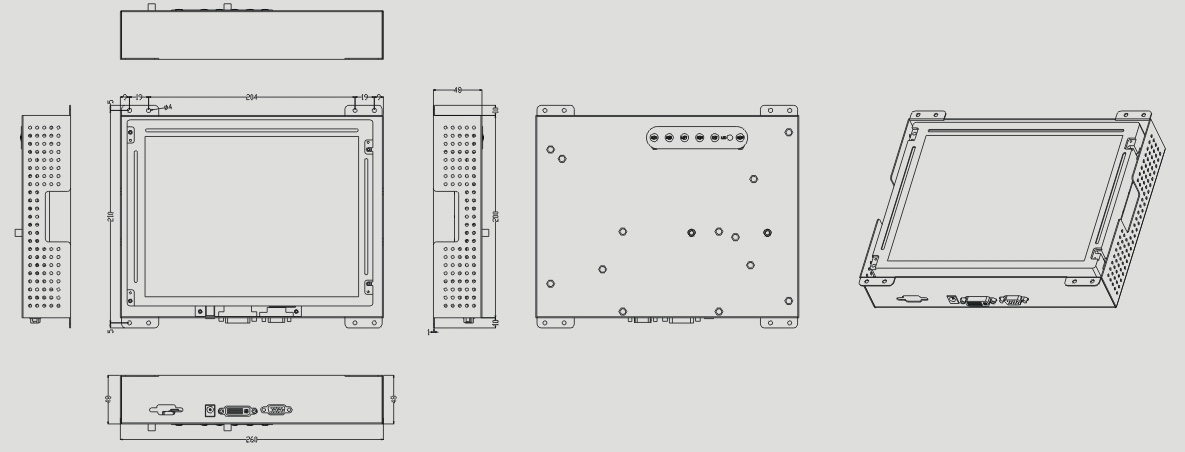 10.4" Open Frame Monitor