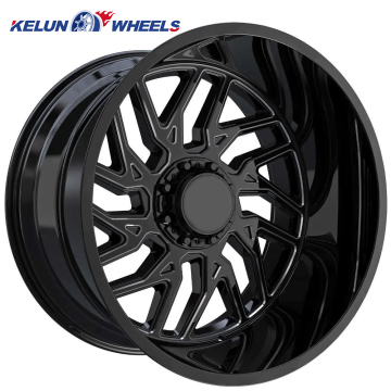 Forged Gloss Black Milled 24 Inch Alloy Wheels
