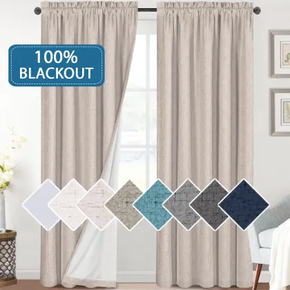 Blackout blinds Grommet Window curtains