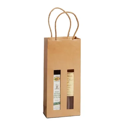 Christmas Wine Bottle Gift Bag - Single Bottle Bags & Liquor Sleeves