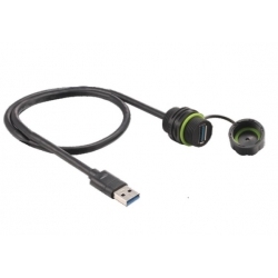 ขั้วต่อ USB ที่ติดตั้ง Dust-Cap