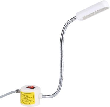 EU US UK NEWACHTMACHTEN Licht: LED -werklicht met een magnetische basis en flexibele siliconen gecoate lamp