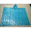 All over printing blue PE poncho