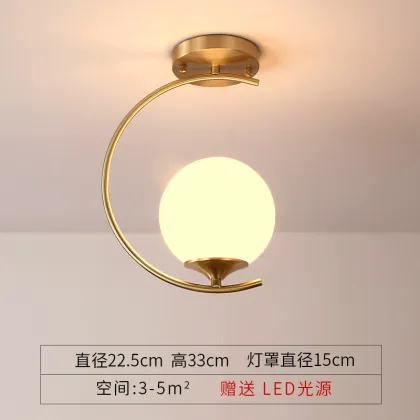 Copper Design Luxury Ceiling Lights for Indoor Gold Metal Aisle Corridor Decor