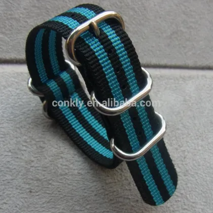 Nylon zulu five silver buckle strap sales