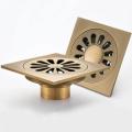 Bathroom shower design green bronze brass 4 inch floor drain