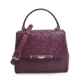 Embossed Floral Wine Leather Art Handcrafted Tooled bag