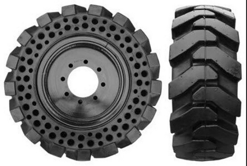 Solid Skid Steer Tyre, Rubber Wheel Loader Tire with Side Holes