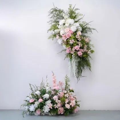 Mori Style Artificial Green Plant Column for Wedding Hanging Decoration