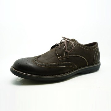 dark brown color cheap price men velvet leather brogue shoes made in guangdong